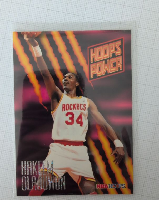1993 NBA Hoops Hoops Power #HP1 Hakeem Olajuwon — front