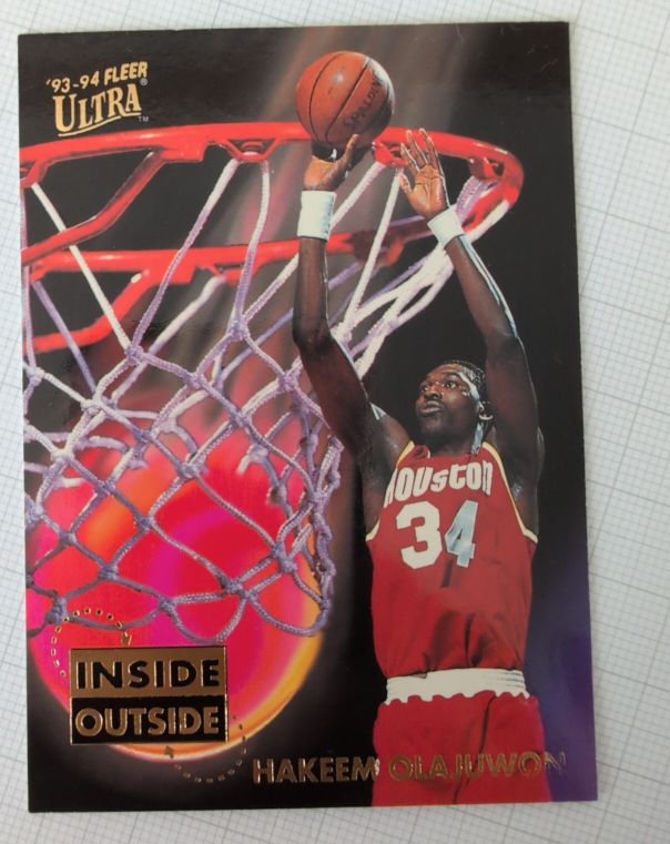 1993-94 Fleer Ultra Inside Outside Hakeem Olajuwon — front