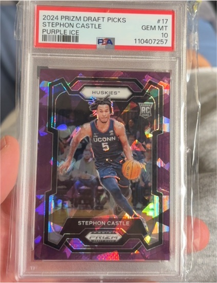 2024 Panini Prizm Draft Picks #17 Stephon Castle Purple Ice — front