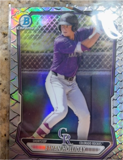 2022 Bowman Chrome #BCP-ETH Ethan Holliday — front