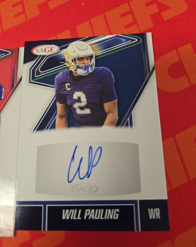 2020 SAGE Will Pauling Autograph — front