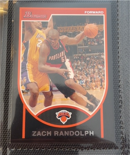 2001 Bowman #51 Zach Randolph — front