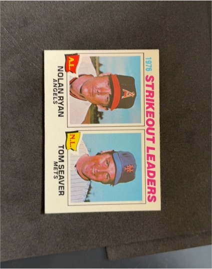 1976 Topps Strikeout Leaders Nolan Ryan / Tom Seaver — front