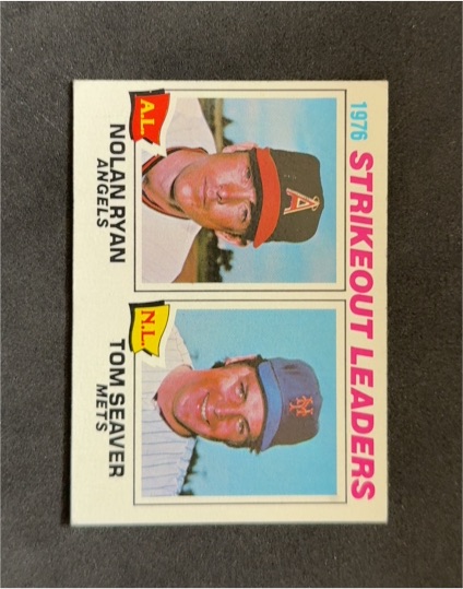 1977 Topps #600 Nolan Ryan / Tom Seaver Strikeout Leaders — front