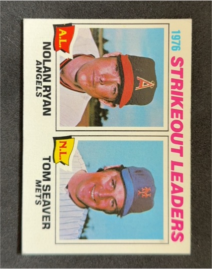 1976 Topps Strikeout Leaders Nolan Ryan / Tom Seaver — front