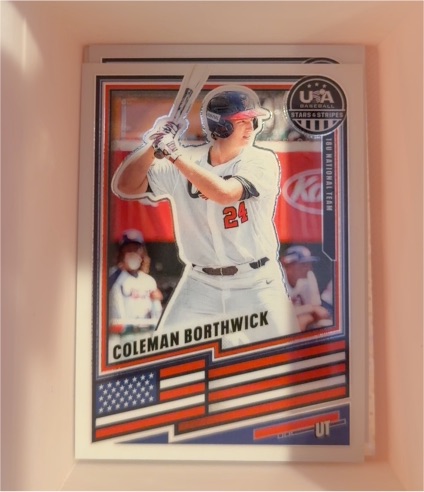 2021 Topps USA Baseball Stars & Stripes #UT Coleman Borthwick — front