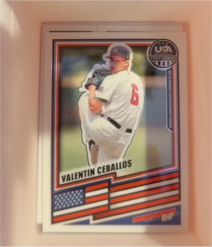 2022 USA Baseball Stars & Stripes #6 Valentin Ceballos — front