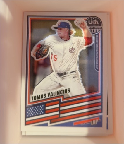 2021 Topps USA Baseball #USA-15 Tomas Valincius — front