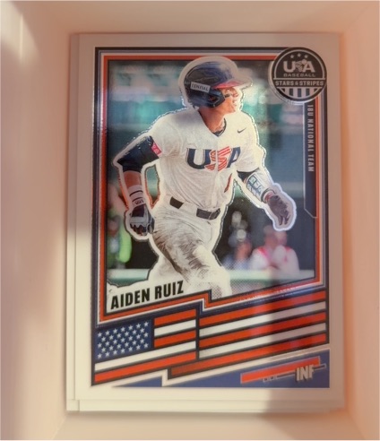 2021 Donruss USA Baseball Stars & Stripes #USA-1 Aiden Ruiz — front