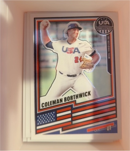 2023 Topps USA Baseball Stars & Stripes #USA-24 Coleman Borthwick — front