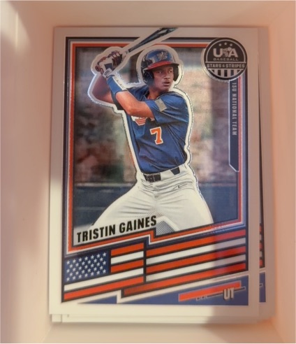 2021 Topps USA Baseball Stars & Stripes #USA-UT Tristin Gaines — front