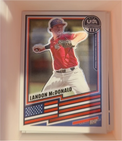 2023 USA Baseball Stars & Stripes Landon McDonald — front