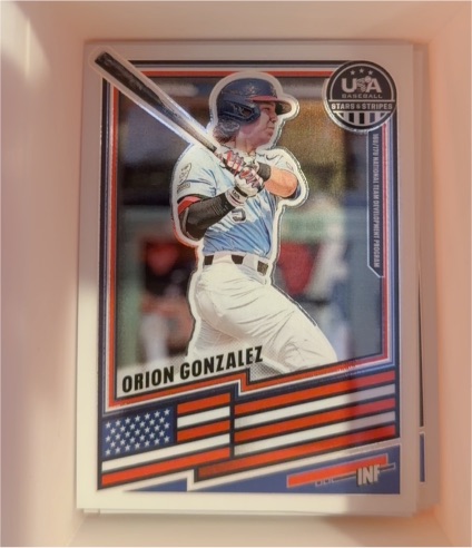 2021 USA Baseball Stars & Stripes #101 Orion Gonzalez — front