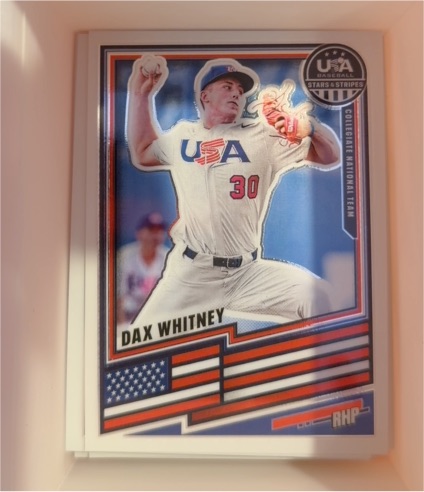 2021 Topps USA Baseball Stars & Stripes #USA-30 Dax Whitney — front