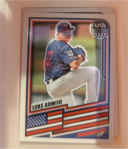 2021 Topps USA Baseball Stars & Stripes #USA-27 Luke Armijo — front