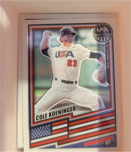 2021 Topps USA Baseball Stars & Stripes #UT Cole Koeninger — front