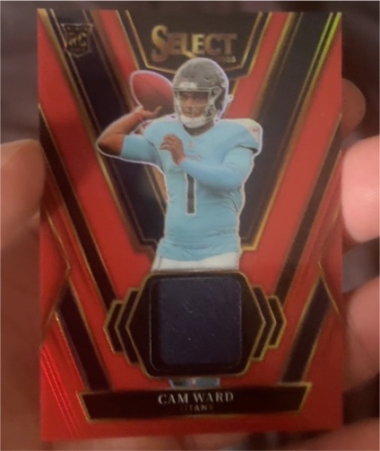 2023 Select Football Cam Ward Jersey Card — front