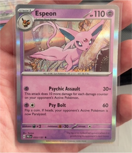 2015 Pokémon Sun & Moon #33 Espeon — front