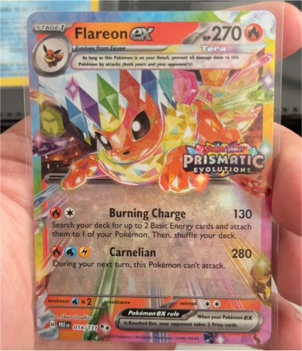 2013 Pokémon Prismatic Evolutions #014 Flareon EX — front