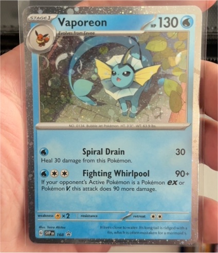2021 Pokémon SWSH Vivid Voltage #168 Vaporeon — front