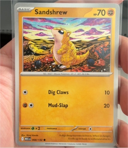2015 Pokémon MEGA #068 Sandshrew — front