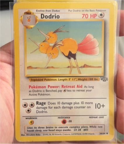 1999 Pokémon #34 Dodrio — front