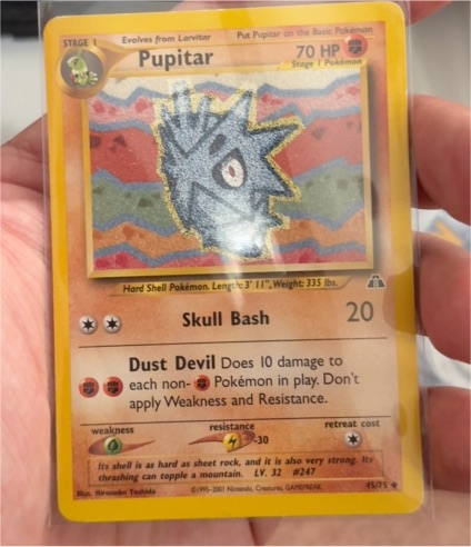 2001 Pokémon #45 Pupitar — front