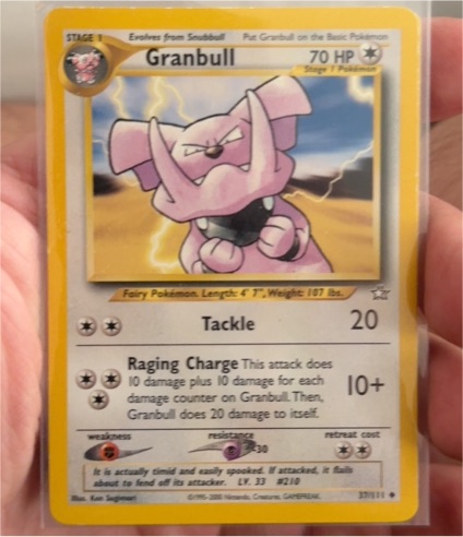 1999 Pokémon #39 Granbull — front