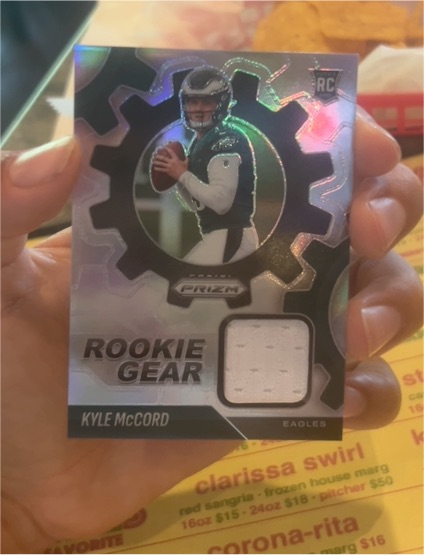 2022 Panini Prizm Rookie Gear #RG-KM Kyle McCord — front