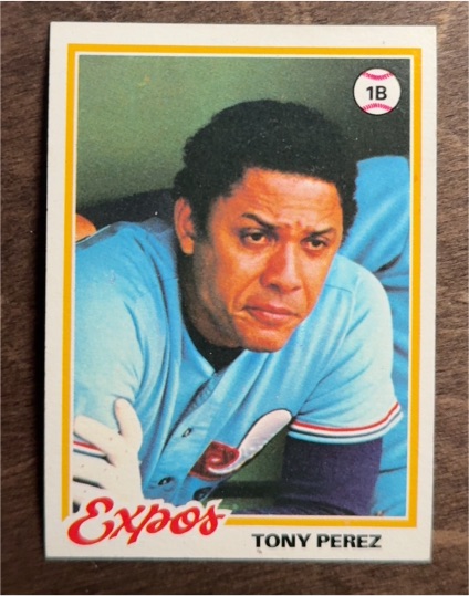 1982 Topps #1B Tony Perez — front