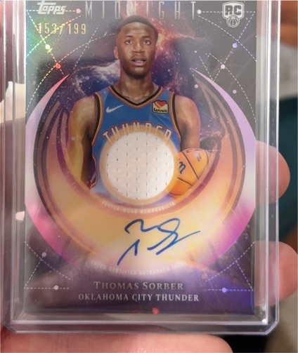 2020 Topps Midnight #RC Thomas Sorber — front