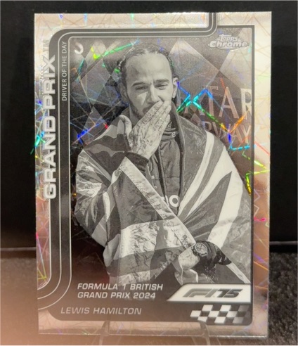 2024 Topps Chrome Formula 1 Grand Prix #Lewis Hamilton Driver of the Day British Grand Prix — front