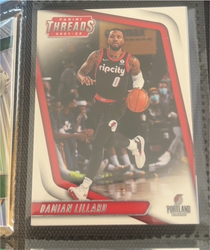 2021-22 Panini Threads Damian Lillard — front