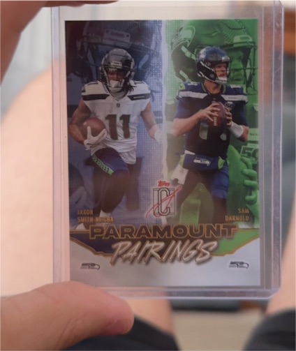 2022 Topps Paramount Pairings Jaxon Smith-Njigba & Sam Darnold — front