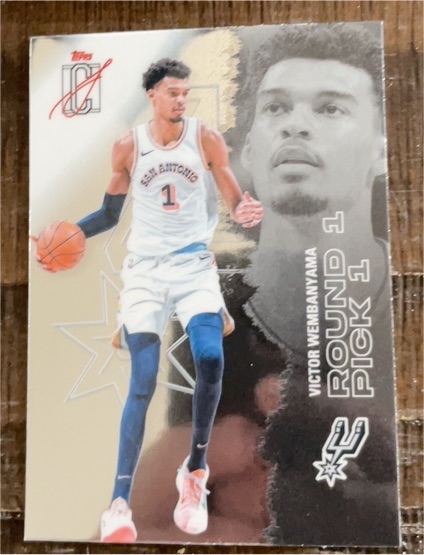 2023 Topps Now #1 Victor Wembanyama Round 1 Pick 1 — front