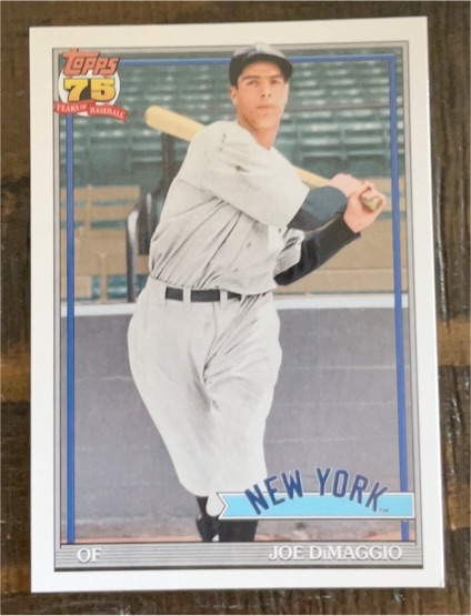 1991 Topps #1 Joe DiMaggio — front