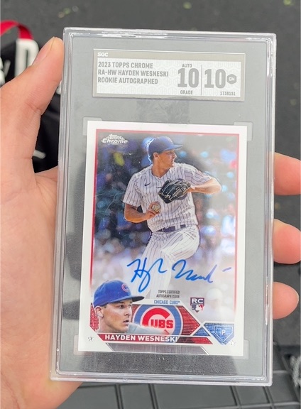 2023 Topps Chrome #RA-HW Hayden Wesneski Rookie Autographed — front