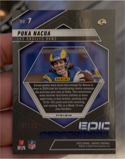 2023 Panini Mosaic Football #7 Puka Nacua — front
