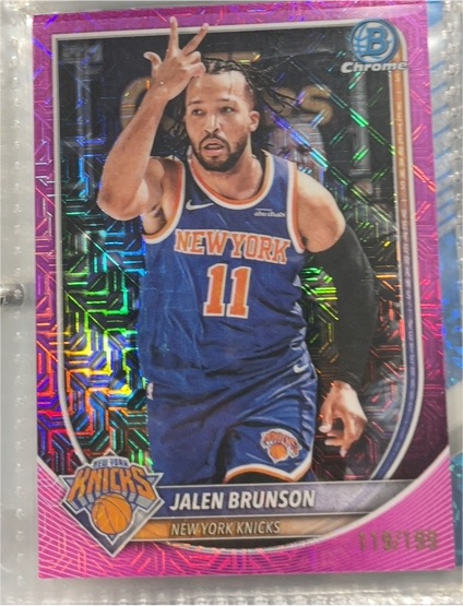 2022 Bowman Chrome #119 Jalen Brunson — front