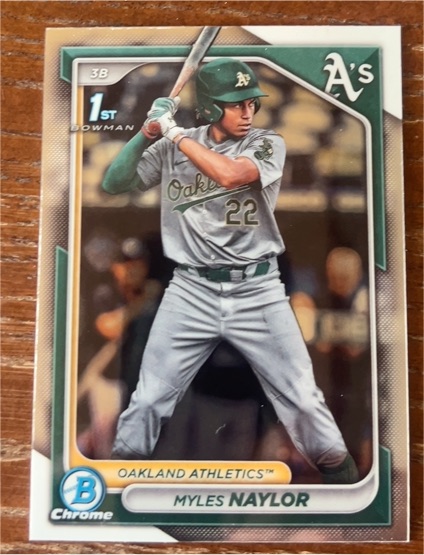 2022 Bowman Chrome #1st Bowman Myles Naylor — front