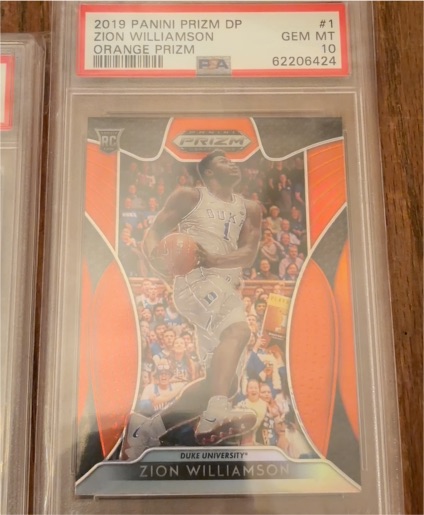 2019 Panini Prizm DP #1 Zion Williamson Orange Prizm — front