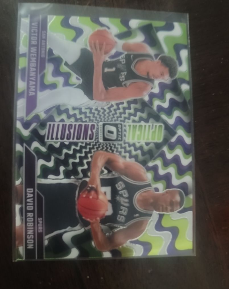 2023 Donruss Optic Illusions #ILL-1 Victor Wembanyama / David Robinson — front