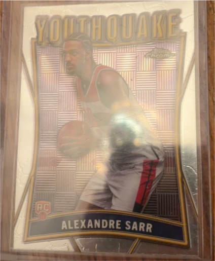 2022 Topps Chrome Youthquake #YQ-AS Alexandre Sarr — front