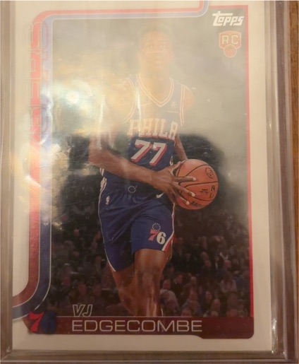 2020 Topps #77 VJ Edgecombe — front
