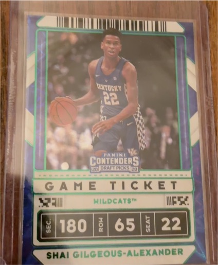 2020 Panini Contenders Draft Picks Game Ticket Shai Gilgeous-Alexander — front