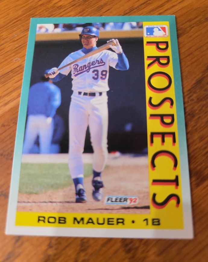 1992 Fleer Prospects Rob Mauer — front
