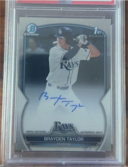 2021 Bowman Chrome #1st Bowman Brayden Taylor — front