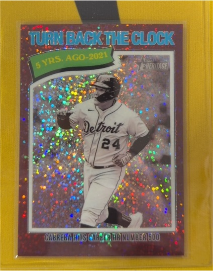 2021 Topps Heritage #500 Miguel Cabrera — front