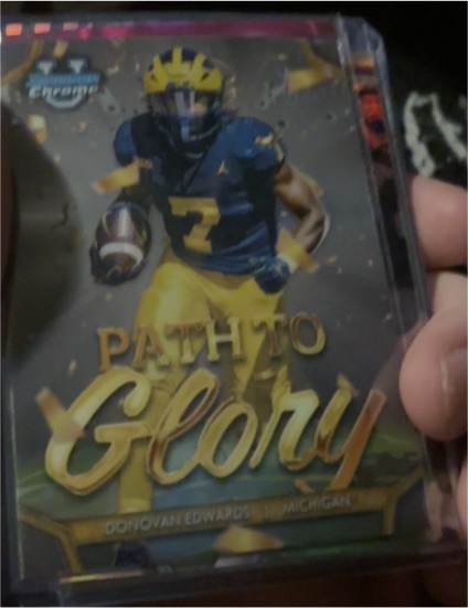 2022 Leaf Trinity Path to Glory #PATH-1 Donovan Edwards — front