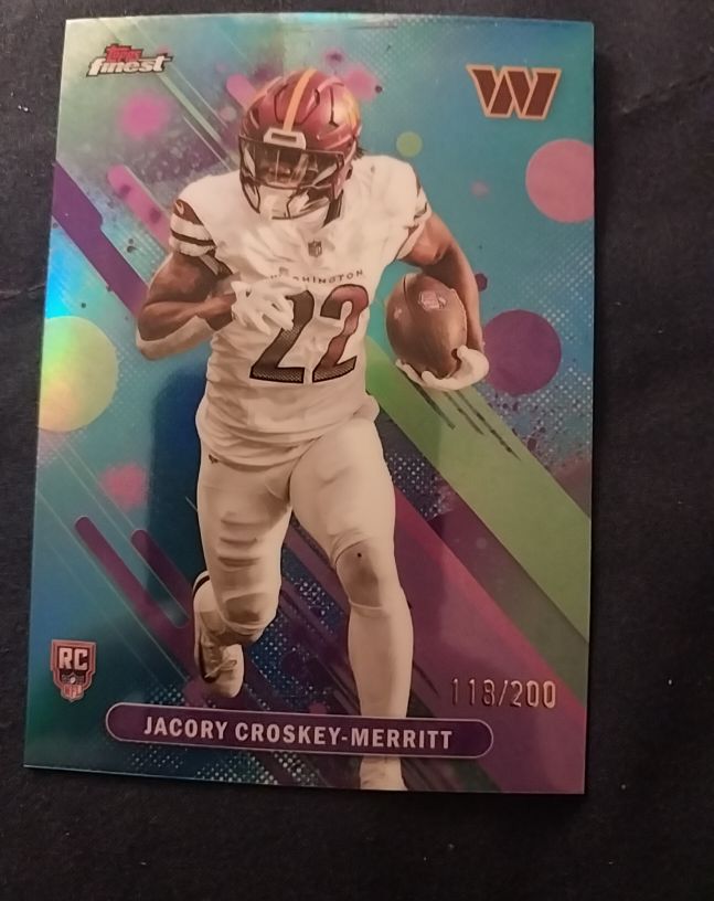 2022 Topps Finest #118 Jacory Croskey-Merritt — front